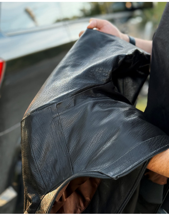Men's leather bomber jacket KENNEDY TWIST