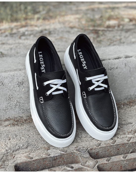 Topsiders GEORGE Black & White