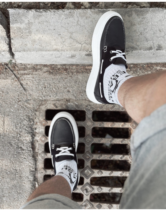 Topsiders GEORGE Black & White