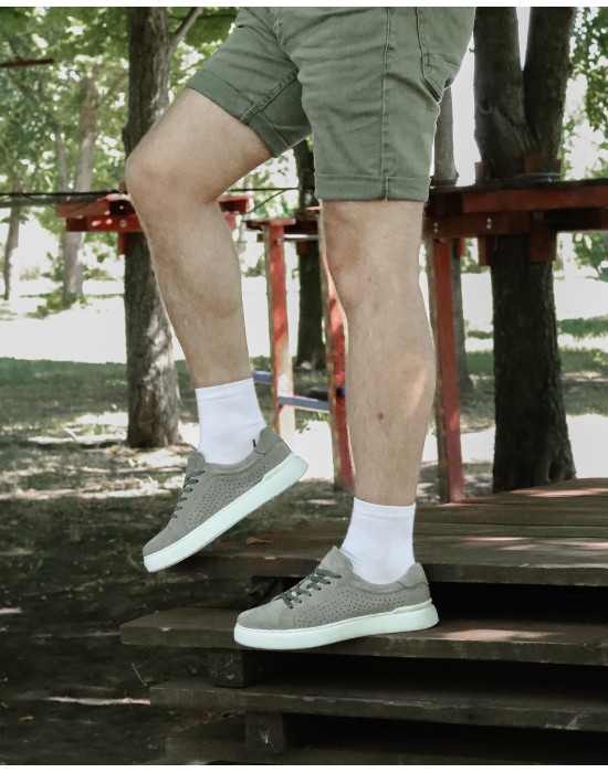 Men's sneakers gray with perforation VINIL GRAY PERF
