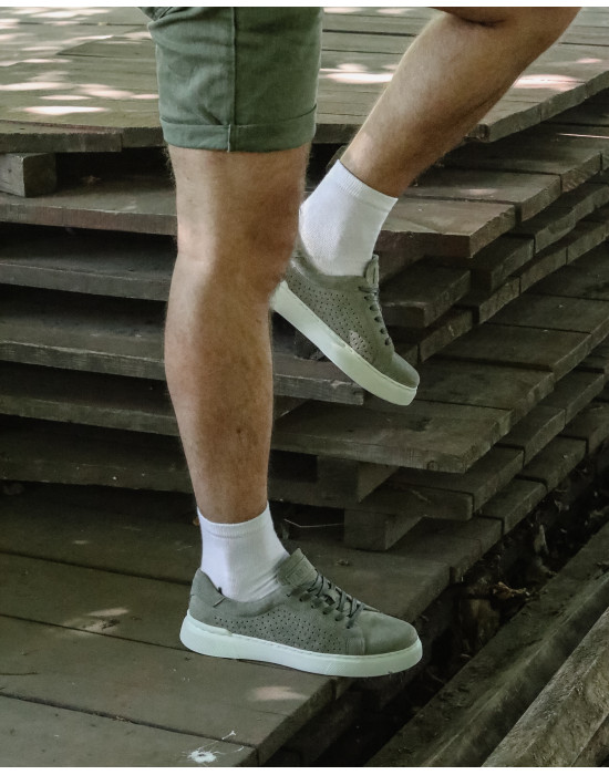 Men's sneakers gray with perforation VINIL GRAY PERF
