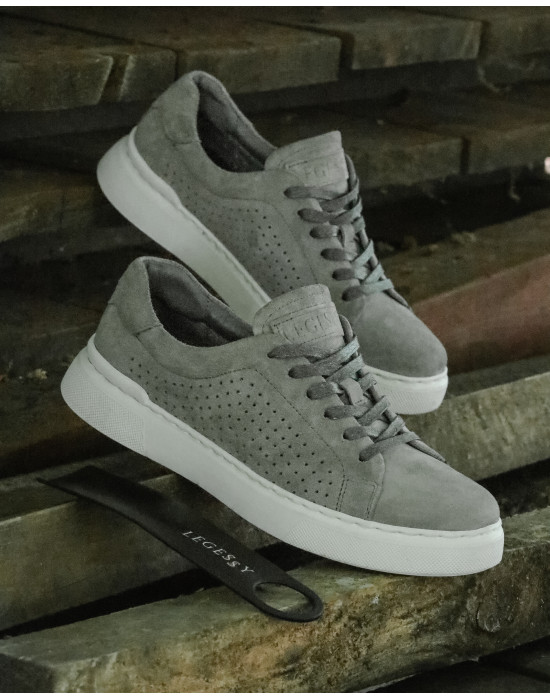 Men's sneakers gray with perforation VINIL GRAY PERF